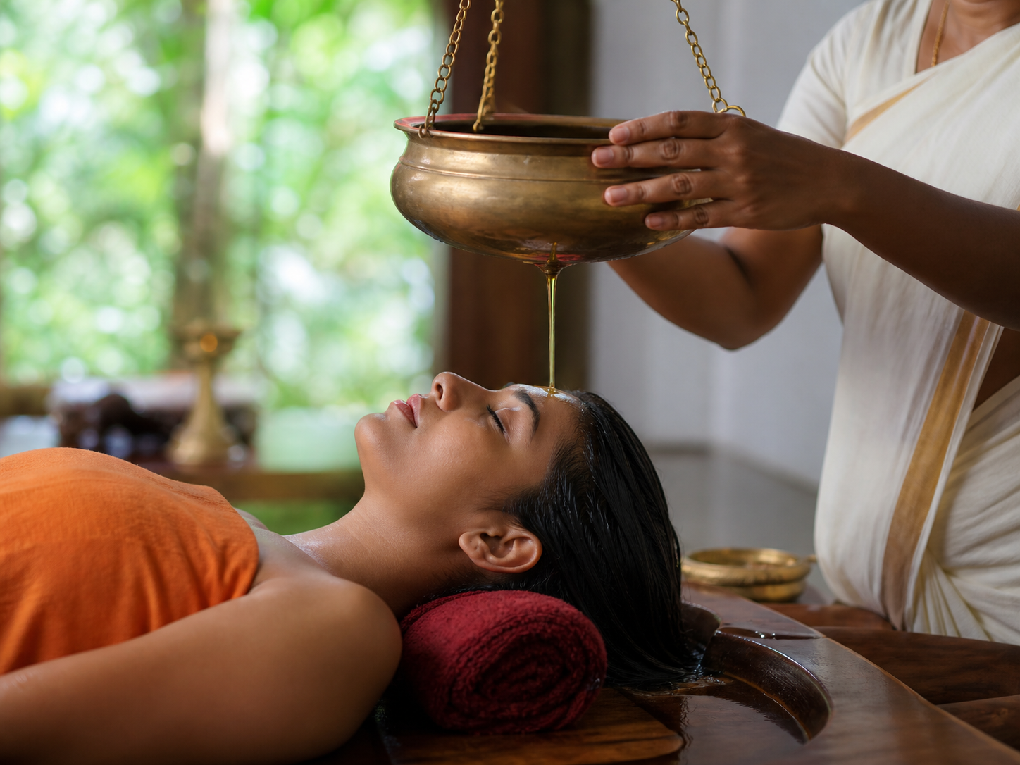 Shirodhara Ayurvedic therapy